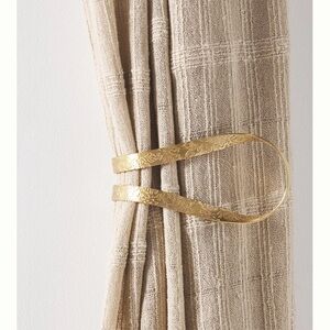 Brass curtain tieback